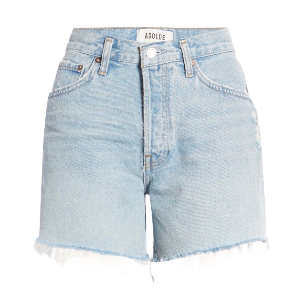 AGOLDE Parker Long Organic Cotton Denim Shorts
